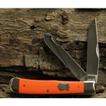 Orange Handled Trapper SFO 32541 - Engravable