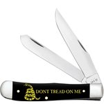 Case Black Handle Trapper DONT TREAD ON ME 6090 - Engravable