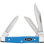 Case Light Blue Synthetic Handle Small Stockman 68904 - Engravable