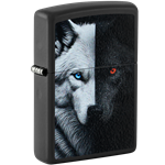 Zippo Black & White Wolf - 46694