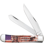 Patriotic Color Infusion Eagle with Case & Flag Trapper 10678 - Engravable