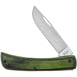 Case Crossroads XR Sod Buster Jr. Green/Black Wood 66383 - Engravable