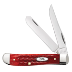 Pocket Worn Old Red Bone Mini Trapper-Engravable