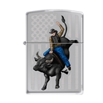Zippo Cowboy Riding Bull