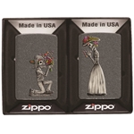 Zippo Day Of Dead Skulls 2 Piece Set 28987