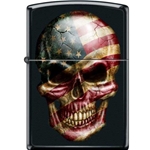 Zippo Skull with Flag 33802