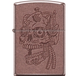 Zippo Steampunk Skull-Etched, Antique Copper, 11046