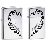 Zippo Together Forever 2 Lighter Set