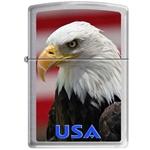 Zippo Eagle with Flag-USA