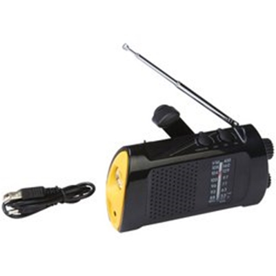 Wind-Up AM-FM Radio Flashlight